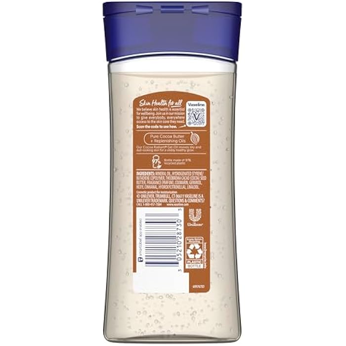 Vaseline Intensive Care Body Gel Oil, Cocoa Radiant, 6.8 oz,Transparent - Package May Vary - Image 2